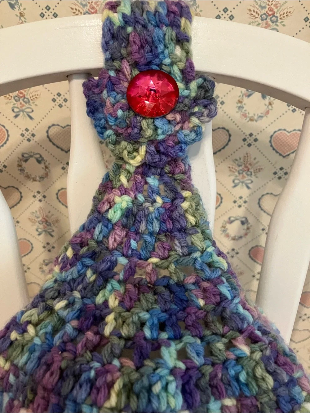 Lovely Handmade Crocheted Bunny 🐰 Towel! Brand new!